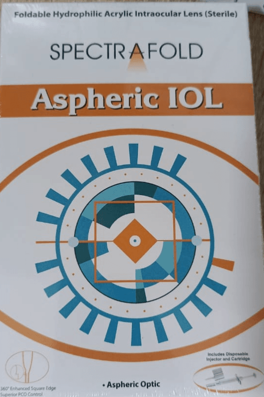 implant intraoculaire asphérique pliable + injecteur