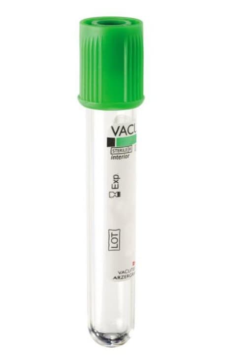 Tube sous vide héparine lithium 4 mL – Vacutest