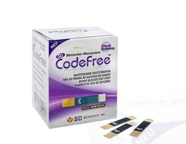 BANDELETTES RÉACTIVES GLYCÉMIE – CODEFREE Boîte de 50 tests ou 25 tests