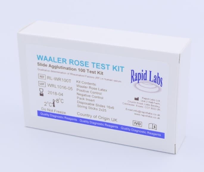 WAALER ROSE TEST  100 TEST KIT  RAPID LAB — vue 1