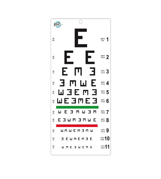 ECHELLE D’ACUITE VISUELLE LETREE « E » /11 — vue 1