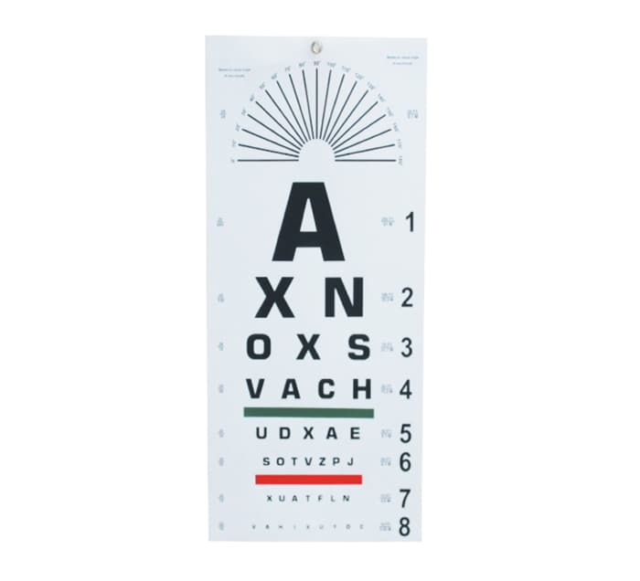 ECHELLE D’ACUITE VISUELLE LETREE « A » – 8/10 — vue 1