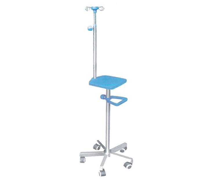 POTENCE A SERUM INOX PORTE MONITEUR ABS — vue 1
