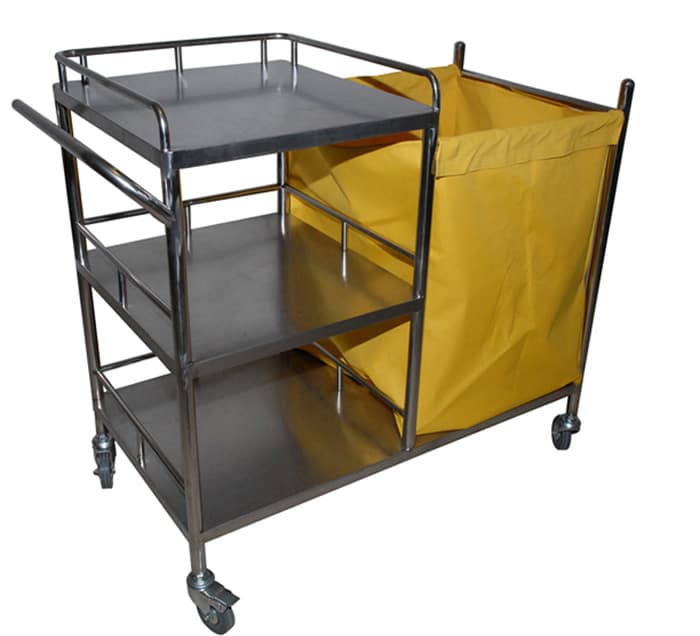 CHARIOT A LINGE SALE PROPRE EN INOX — vue 1