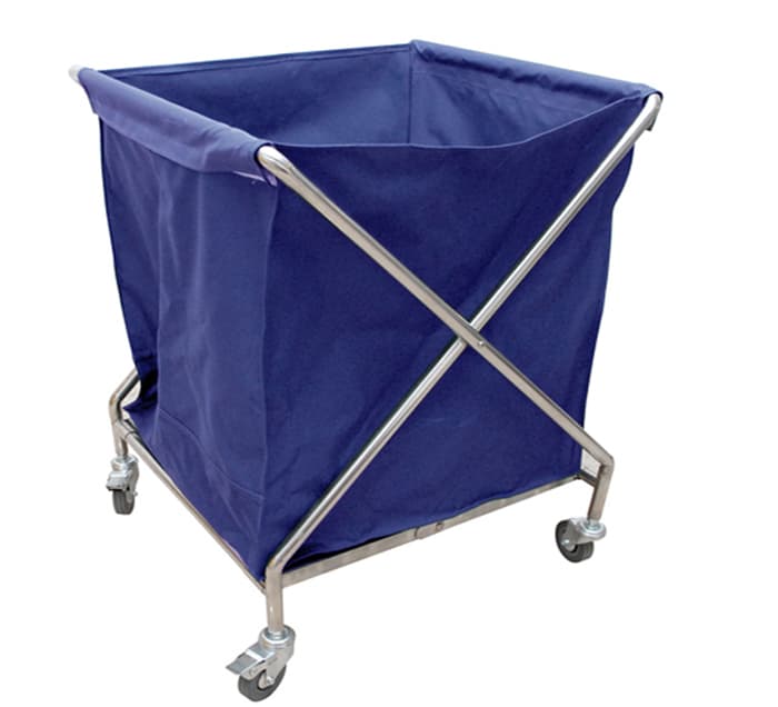 CHARIOT A LINGE SALE EN INOX — vue 1