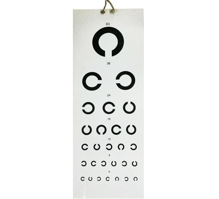 MINI ECHELLE D’ACUITE VISUELLE ILLETREE « C » — vue 1