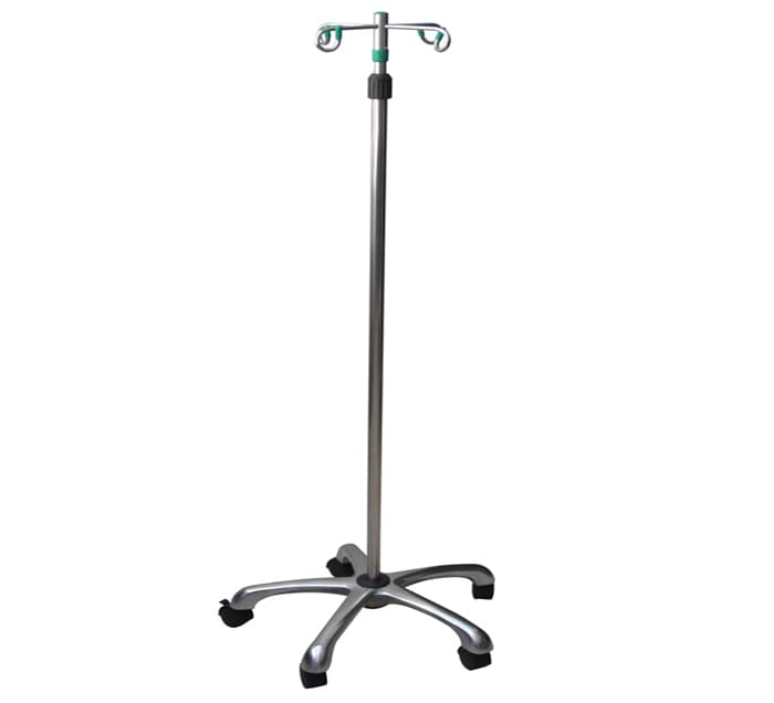 POTENCE A SERUM INOX 5 PIEDS CHROMES — vue 1