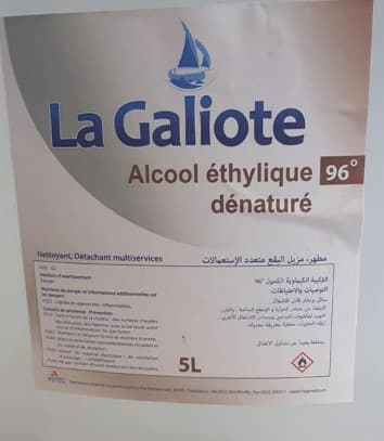 ALCOOL ETHYLIQUE 96° DENATURE 5 LITRE