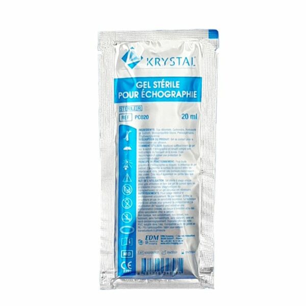 Gel Stérile pour Échographie – Sachet 20 ml (KRYSTAL / équivalent)