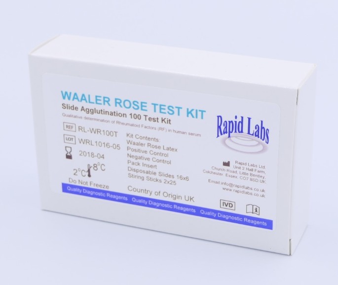 WAALER ROSE TEST 100 TEST KIT RAPID LAB